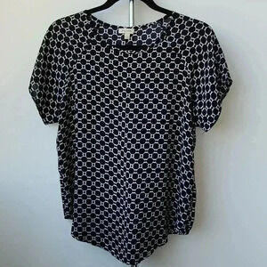Lily White Top Black Blouse